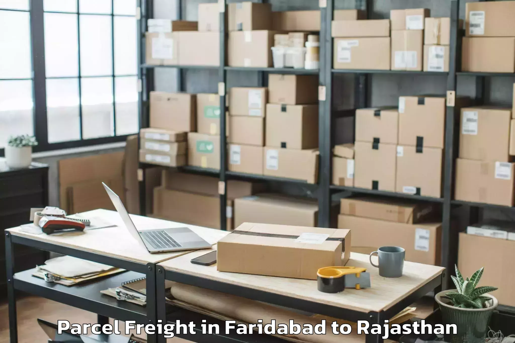 Top Faridabad to Hindoli Parcel Freight Available